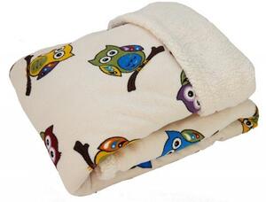 LUXUSNÍ DEKA MIKROPLYS s beránkem - Sovicky
